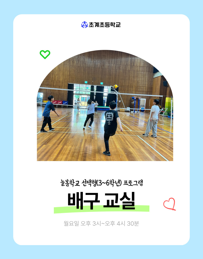 [선택형] 배구 프로그램 소개